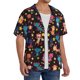 thumbnail image 2 of Balery Cute Animals Camisa Casual de Manga Corta con Botones para Hombre, Texturizada, Estilo Cubano, para Playa, Verano-3X-Large, 2 of 5