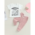 thumbnail image 2 of Bagilaanoe 2Pcs Toddler Baby Boys Long Pants Set White Short Sleeve T-Shirts Tops + Trousers 9M 12M 18M 24M 3T 4T Kids Casual Outfits, 2 of 8