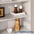 thumbnail image 3 of Garvee 6 Tier Bookshelf with 3 Drawers, Double Waved Design, White, 3 of 8