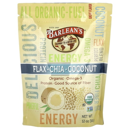 Barlean's Raw Energy- Flax -Chia -Coconut 12 oz Bag