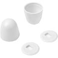 thumbnail image 4 of Lot de 4 Bouchons de Boulons de Toilette Universels, Bouchons de Boulons de Cuvette de Toilette en Plastique Rond, avec Rondelles Supplémentaires pour une Installation Facile, Hauteur de 1,44 Pouce, Couleur Blanche, 4 of 6