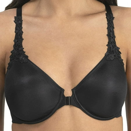 Dominique Women s Meryl Front Closure Minimizer Racerback Bra (30B-44F) #7050 - Black - 32DD/E