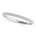 thumbnail image 1 of 14k White Gold Scallop Pave Set Diamond Wedding Ring (1/8 cttw) Size 7, 1 of 2