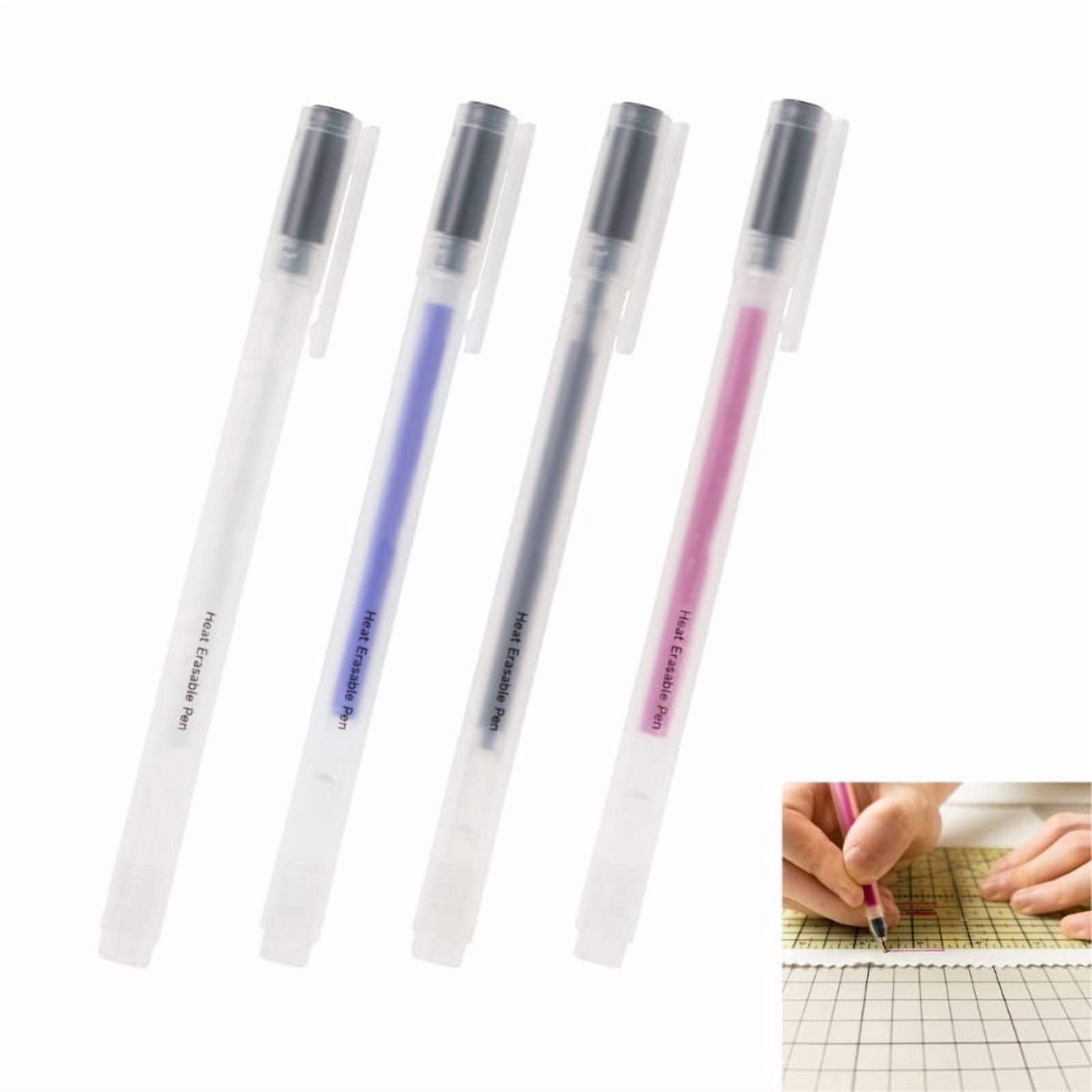 Heat Erase Pens Sewing Marker Pens Vanishing Heat Erasable Pens Fabric Marking Pens High-Temperature Disappearing Pens