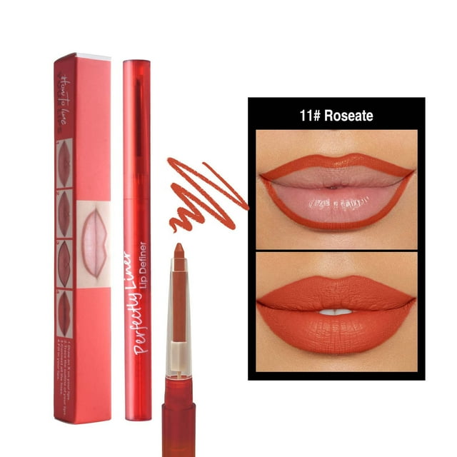 Grande Économie,HWRETIE Liquidation de Rouges à Lèvres,Nouveau Rouge à Lèvres 12 Couleurs Crayon Contour des Lèvres,Lustre à Lèvres Longue Tenue,Rouge à Lèvres Mat,et Crayons Contour des Lèvres,Maquillage Filles Femmes Anniversaire