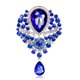 thumbnail image 1 of Broche colgante de cristal para mujer, accesorio con ramillete de aleación de diamantes de imitación, 1 of 6