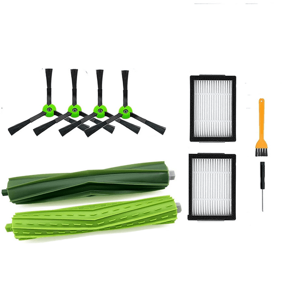 Replacement Parts for iRobot Roomba E5 E6 E7 i2 i3 i3 i4 i4 i5 i5 i6 i6 i7 i7 i8 i8 /Plus i1 E i j Series Robot Vacuum,2 sets of multi-surface roller brushes 8 filters 8 side brushes