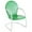 White/Green Gloss, variant on HomeStock Gothic Glamour Metal Outdoor Chair, 28.5"D x 22"W x 34.25"H, Sturdy, Easy to Assemble, Powder Coated Finish, Metal Seating-Color:Red Gloss