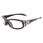 Liberty Optical Rec Sports Spec Protective Eyewear, Plum,Wild Hearts