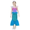 thumbnail image 3 of Ariel Costume Dress for Girls with Wig Female Halloween Cosplay Outfits for 3-8 Year, 3 of 7