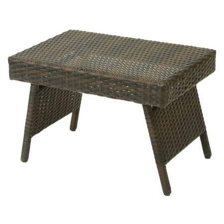 Wicker Brown Foldable Outdoor Table