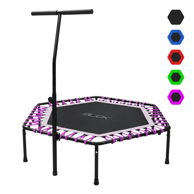 Trampolin Fitness Ejercicio Brincolin Con Barra Agarradera Jumping Aeróbicos 94x101 Cm Color Rosa Blick