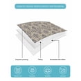 thumbnail image 5 of Quilts Full Size Bedding Set, Brown Floral Abstract Lightweight Quilted Comforter, Vintage Ethnic Bohemian Flowers Soft Reversible Bedspread Coverlet with Pillow Covers for All Season, 78" x 90", 5 of 7