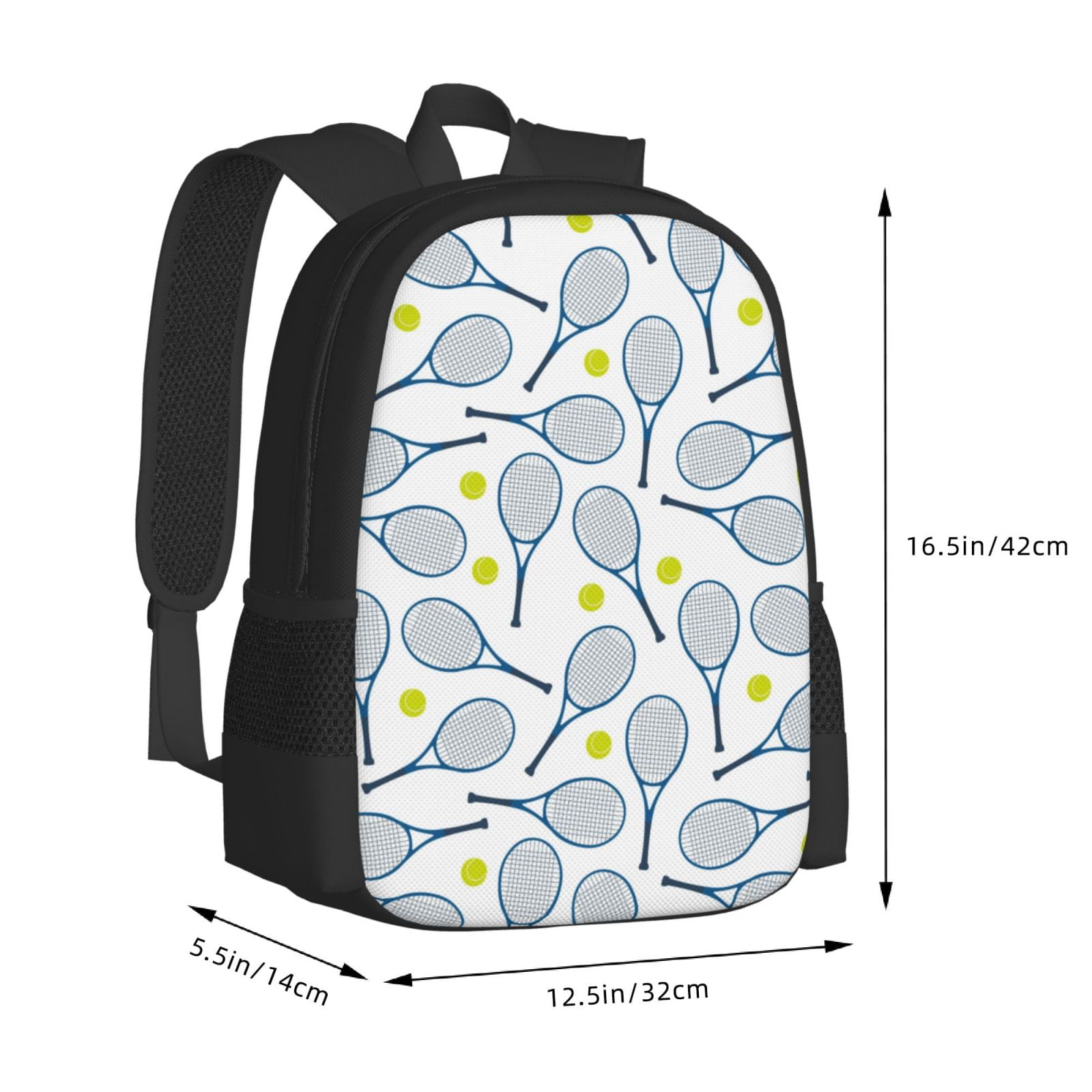 Ratiio Tennis Rackets And Balls Backpack for Men and Women - Durable 600D Oxford Cloth -Large Capacity, Water-Resistant School, Travel, and Hiking Bag
