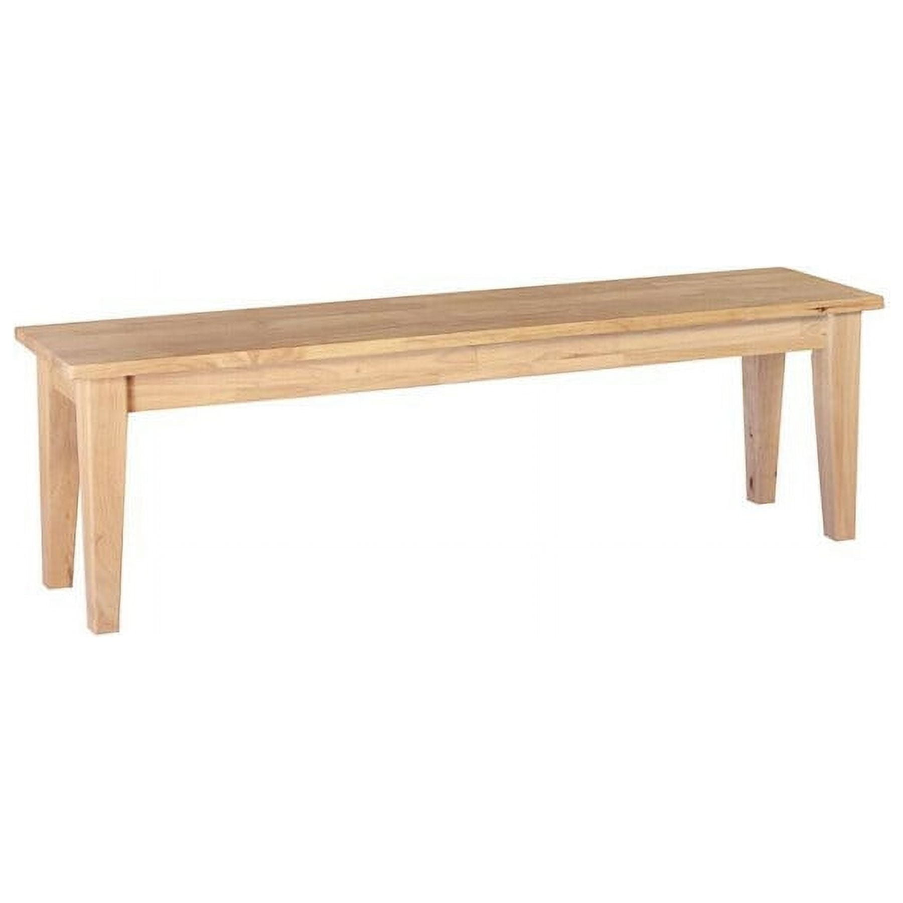 International Concepts Unfinished 60 in. Shaker style bench | The Home