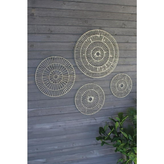 Kalalou Inc Set Of Four Hand Made Paper Discs Wall Art