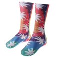 thumbnail image 2 of Calcetines de Hombres Mujeres Funny Athletic Baloncesto Imprimir Crew Tube Calcetines Hojas, 2 of 8