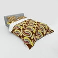 thumbnail image 3 of Ambesonne Modern Bedding Set 3 Pcs, Vintage Colorful Rounds, Twin XL, Lilac Purple and Cocoa, 3 of 3