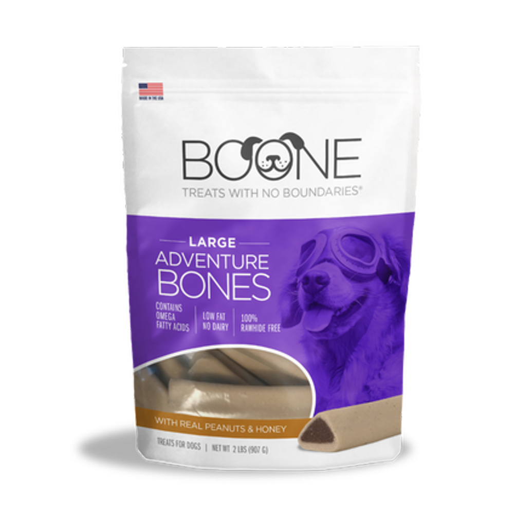 Boone Big Adventure Bones for Dogs, Peanuts & Honey, 32 oz.