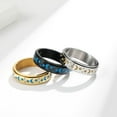 thumbnail image 5 of Stainless Steel Spinner Ring Luminous Glow Moon and Star Fidget Stress Relief Anxiety Rings for Women Men Size 4-12, 5 of 6
