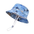 thumbnail image 2 of ROHUUQUE Kids Bucket Hats UV Protection Thin Breathable Cute Pattern Hat for Toddler Summer Outdoor Blue, 2 of 9