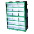 thumbnail image 3 of Caja de almacenamiento de hardware con 18 rejillas, 18 x 37,5 x 48,5 cm, organizador de tornillos para fabricación de joyas, hogar y oficina, versátil Verde, 3 of 8