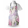 thumbnail image 3 of Bridal Shower Apron Shabby Chic Hydrangea Flowers Wedding Bride Celebration Image, Unisex Kitchen Bib Apron with Adjustable Neck for Cooking Baking Gardening, Purple and Pale Pink, by Ambesonne, 3 of 3
