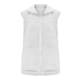thumbnail image 5 of Sherpa Vest For Women Warm Sleeveless Fleece Vests Fall Winter Lapel Fuzzy Jacket Holiday Casual Travel Clothes White 2XL, 5 of 9