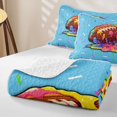 thumbnail image 4 of Castle Fairy Football Print Quilt King,Sport Theme Ice Cream Drip King Coverlet Set, 4 of 7