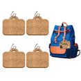 thumbnail image 1 of 4Pcs Cork Pendant Decoration with 4Pcs Iron Tag Chains Bag 12x11x0.8cm, 1 of 5