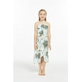 thumbnail image 3 of Girl Hawaiian Halter Dress in Wispy Cereus Light Blue Size 14, 3 of 5