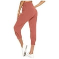 thumbnail image 5 of XFLWAM Capri Sweatpants for Women Casual Drawstring Elastic Waist Track Cuff Sweatpants Sports Cropped Joggers with Pockets Pink L, 5 of 8