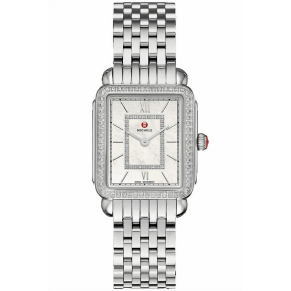 MICHELE Deco mw06I01a1963 II Mid Stainless Steel Diamond Dial Watch