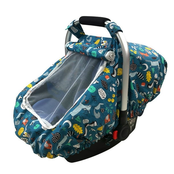 Baby Car Seat Covers with Peep Window and Storage Bag Car seat Canopy
