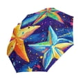 thumbnail image 2 of BZSMCE One-Touch Auto Open Close Rain Umbrella With Creative Cosmic Brightness Pattern, 2 of 7