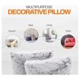 thumbnail image 6 of CodYinFI Set of 2 Shaggy Long Hair Throw Pillows - Super Soft and Plush Faux Fur Accent Pillows - 18 x 18 inches, Gray Ombre, 6 of 8