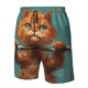 thumbnail image 4 of Fotbe Strong Kitten Lifting Weights Trajes de Baño Estampados para Hombre, Shorts de Verano de Secado Rápido, Ropa de Playa, Bañadores-Large, 4 of 6