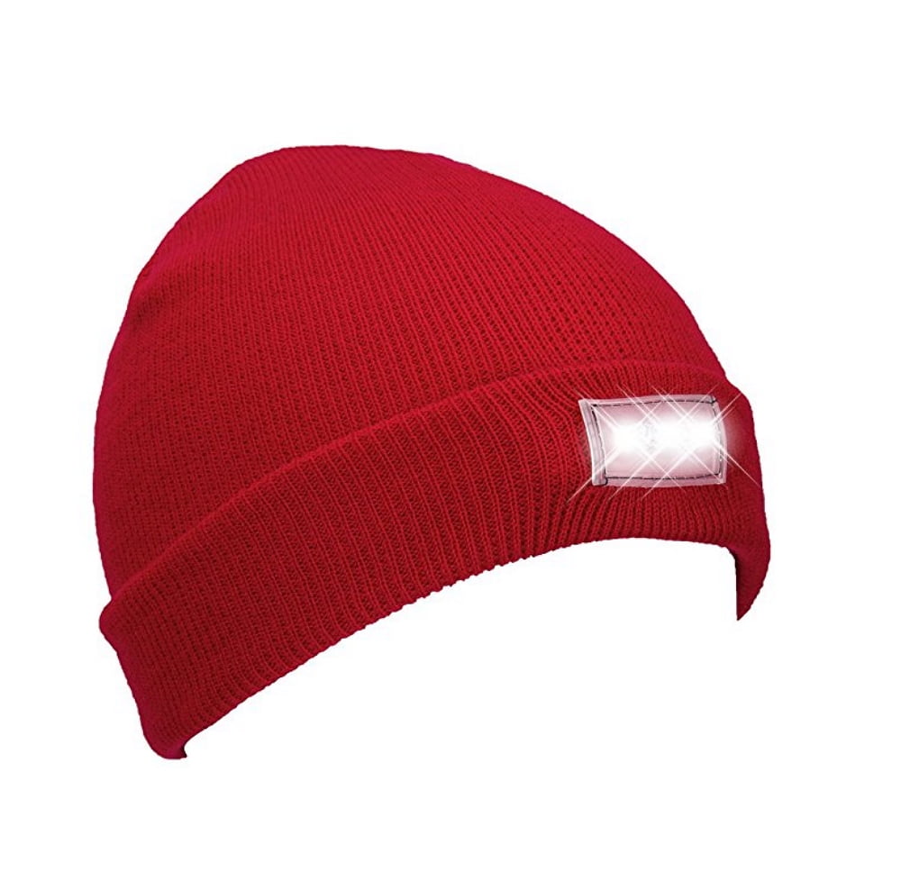 Unisex Knitted Beanie With Built-In 5 LED Flashlight Beanie Winter Hat ...