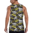 thumbnail image 3 of Easygdp White Retro Off-Road Vehicle Men's Tank Top, Sleeveless Muscle T Shirts, Breathable, Quick-Dry, Loose for Gym, Running, Fitness - 4X-Large, 3 of 9