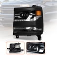 thumbnail image 4 of Headlamp For 2016-2018 Chevy Silverado 1500 Black FULL LED DRL Headlight Driver, 4 of 11