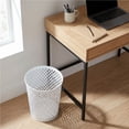 thumbnail image 3 of Mainstays White Metal Wastebasket, 3 of 5