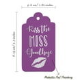 thumbnail image 5 of Inkdotpot Real Silver Foil Kiss The Miss Goodbye Bridal Shower Tags Favor Hang Paper Tags 50 Pack, 5 of 6