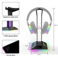 thumbnail image 3 of SDJMa RGB Gaming Headphone Stand Desk Headset Color Changing Hanger Base with 2 USB Ports for Desktop PC Gaming Earphone Accessories, 3 of 9