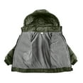 thumbnail image 2 of Vedolay Blazer Jackets Boy's Puffer Coat Warm Cotton Winter Hooded Waterproof Jacket,Green 4-5 Years, 2 of 5