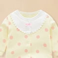 thumbnail image 5 of CAICJ98 Infant Baby Girl Long Sleeve Romper Cotton Cute Style Newborn Toddler Jumpsuit Outfit 0-18 Months (Light Yellow,5-8 Months), 5 of 6