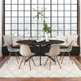 thumbnail image 4 of Pemberly Row Modern / Contemporary Wood Oval Dining Table in Black, 4 of 4