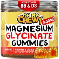 Center-Filled Magnesium Glycinate Gummies 400MG - High Absorption for Kids, Teens & Adults - Supplement for Sleep, Calm & Muscle Relaxation with B6 & D3 - Gluten Free & Vegan Friendly - 60 Count