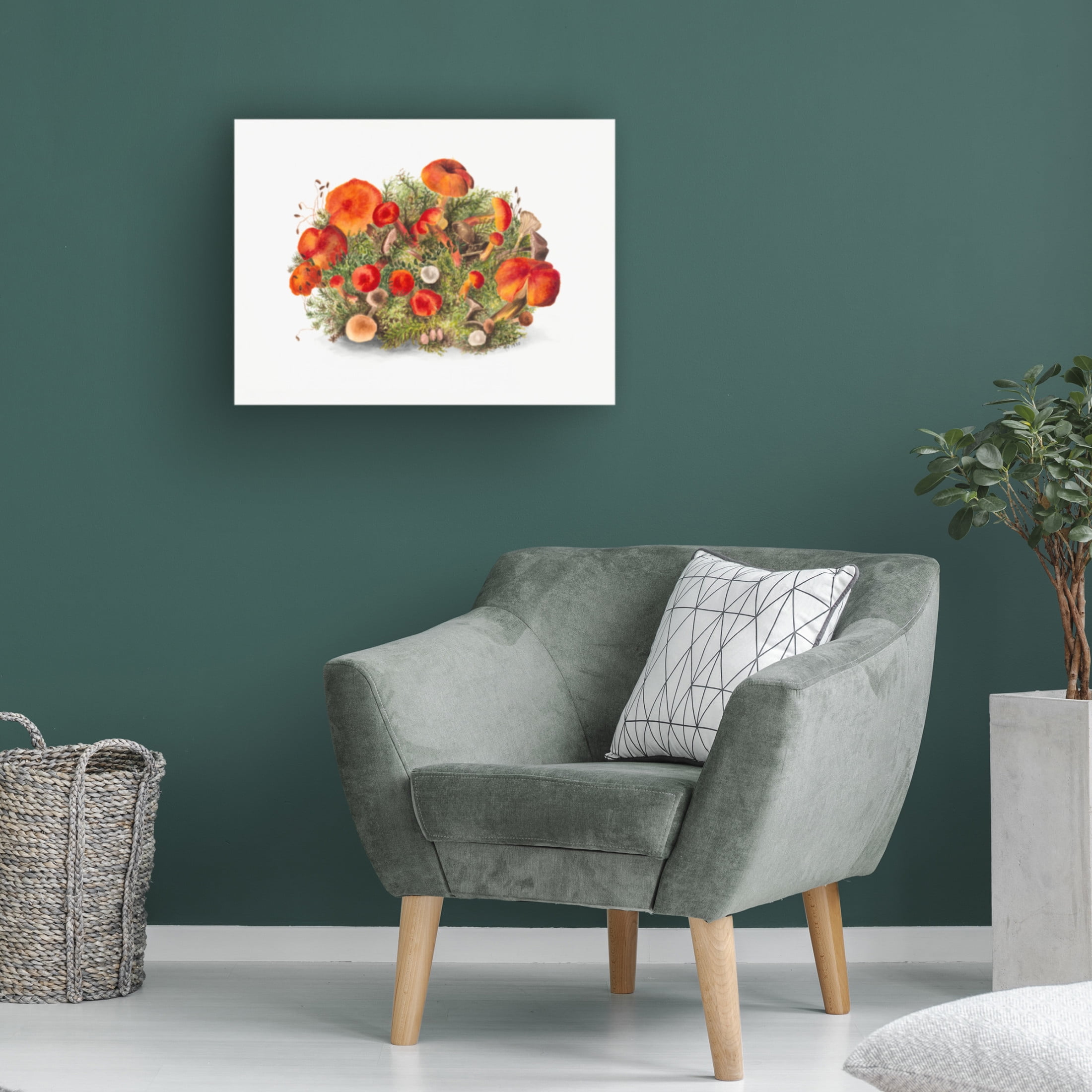 Trademark Fine Art Pictufy Study of Mushrooms 1880 Horizontal Canvas Wall Art