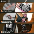 thumbnail image 4 of SIMARI Workout Gloves for Men Women Padded Weightlifting Gloves with Wrist Support, Full Palm Protection, Fingerless Gym Gloves Fitness Training, 4 of 7