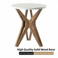thumbnail image 3 of COZAYH Pedestal Farmhouse End Table, Distressed White Top with Tripod Base for Modern Farmhouse, Boho Decor, Round, 3 of 7
